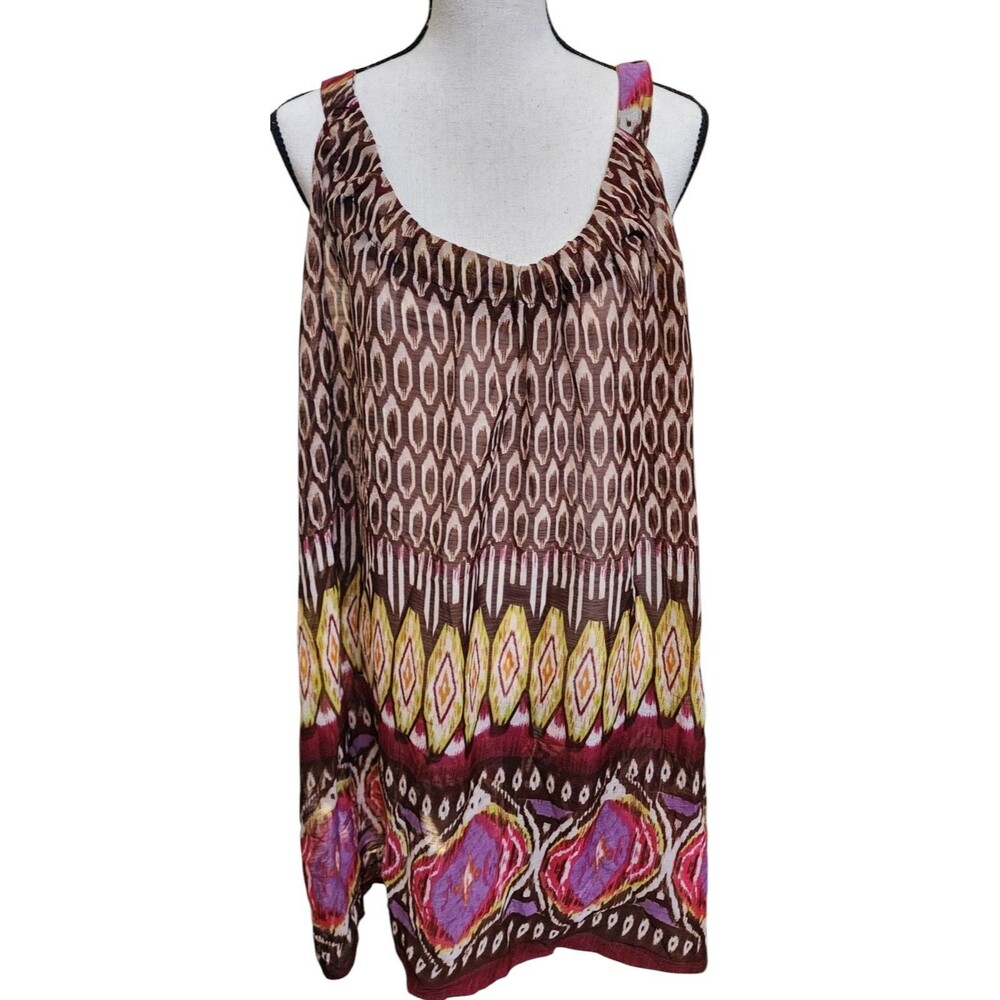 Ulla Popken Sheer Dress Size 24/26 Tunic Top Boho